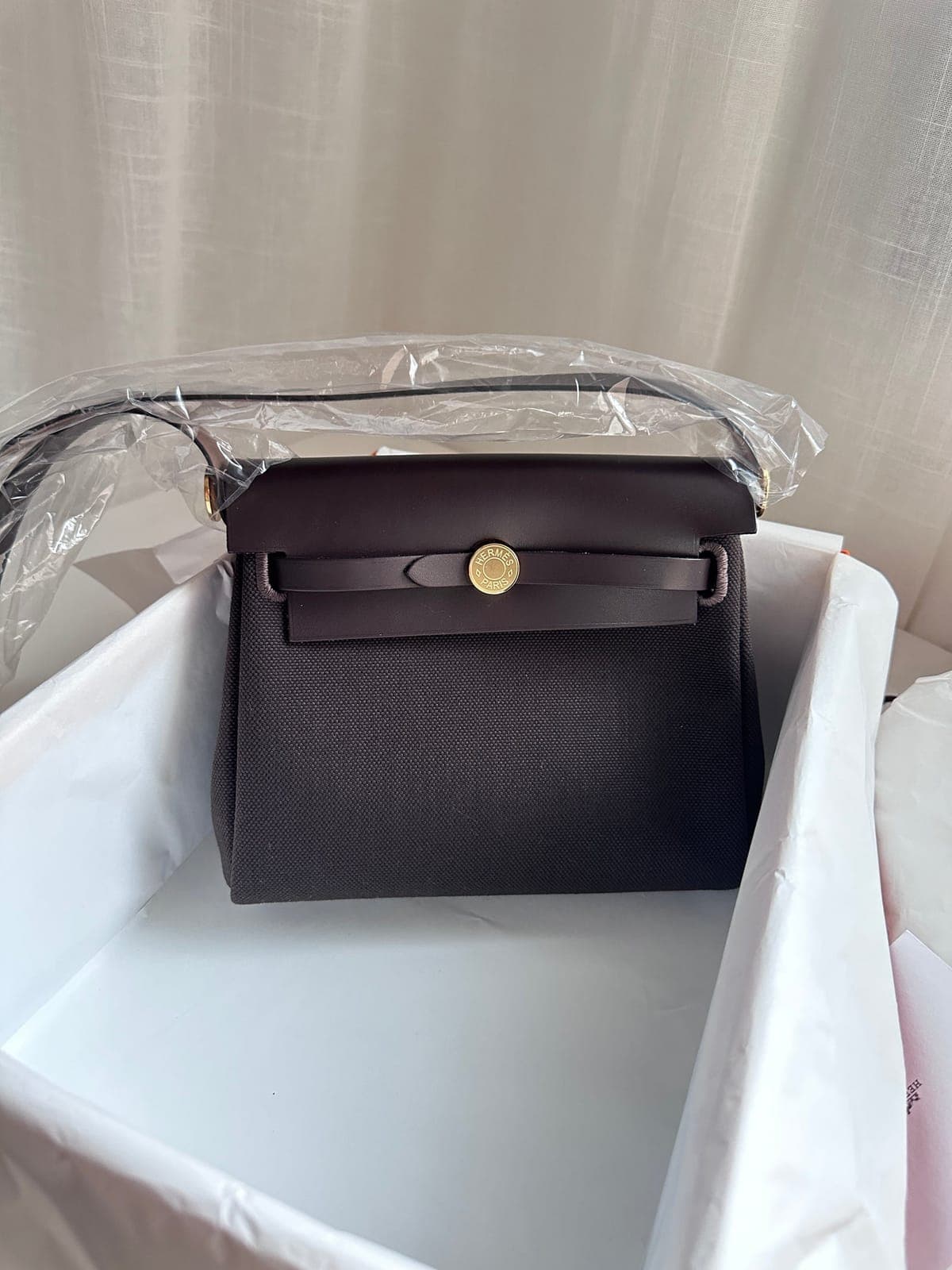 Hermès Mini Herbag 20 Ebene/Ebene GHW