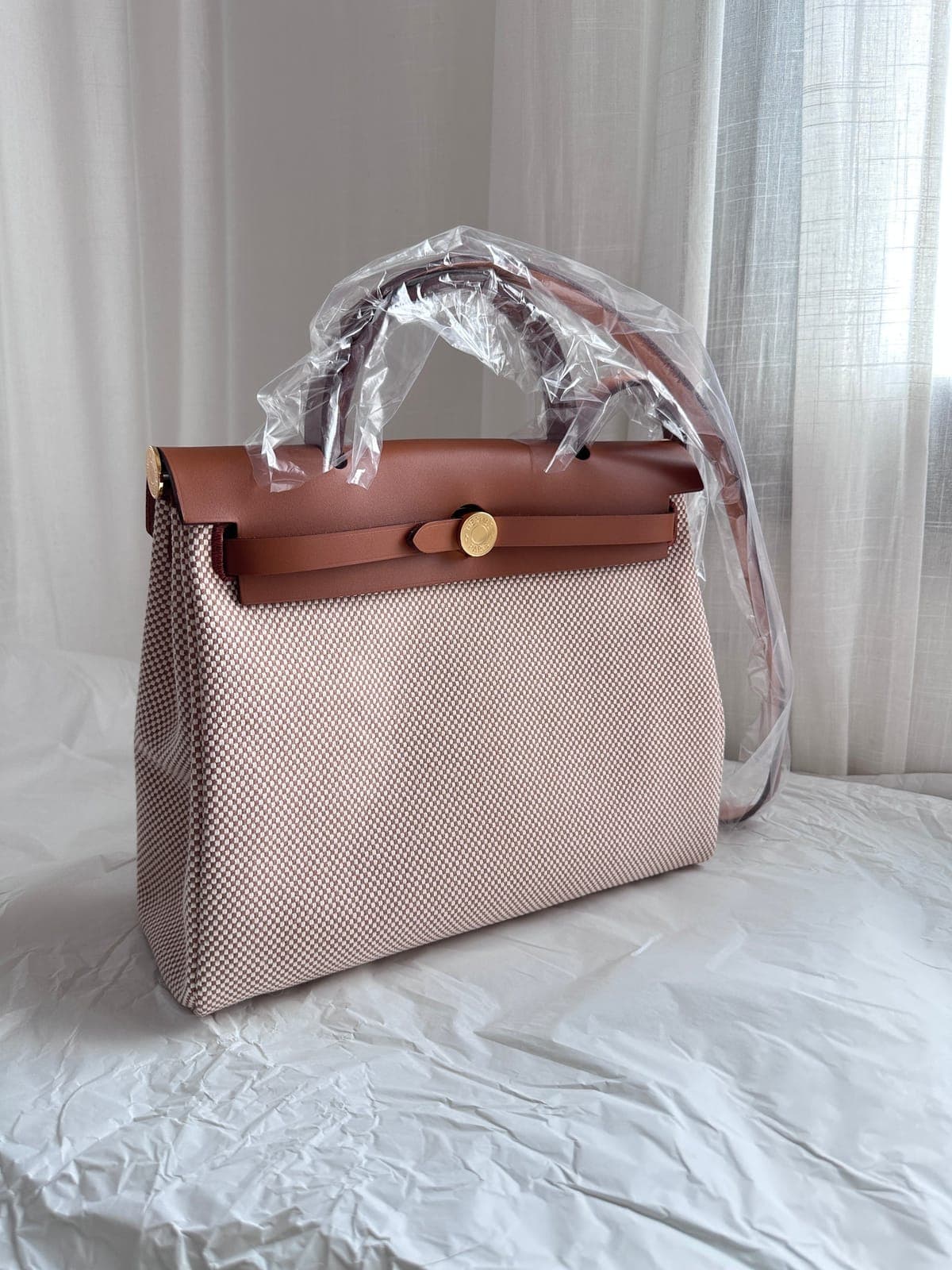 Hermès Herbag 31 Ecru/Beige/Fauve GHW