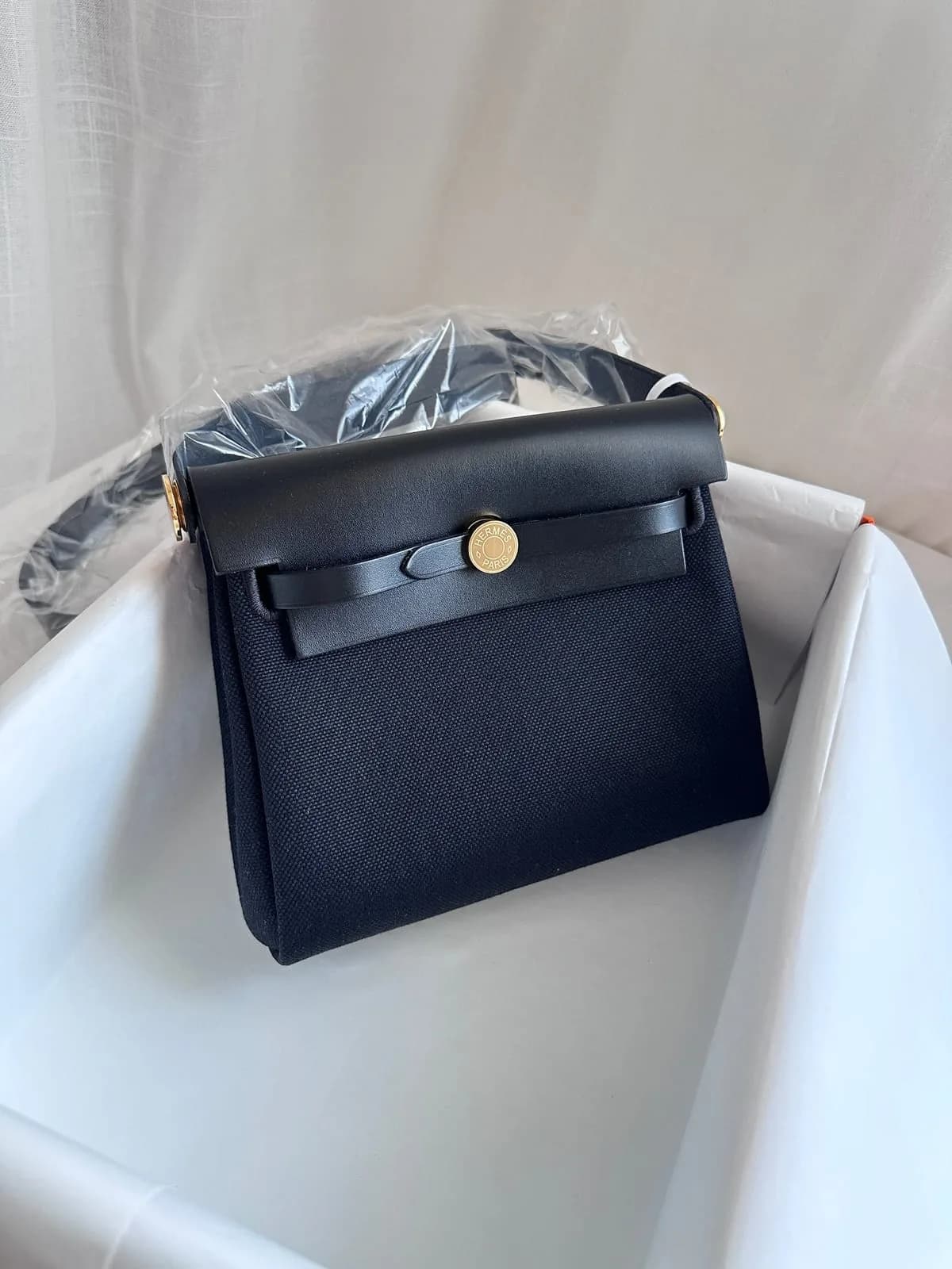 Hermès Mini Herbag 20 Black GHW