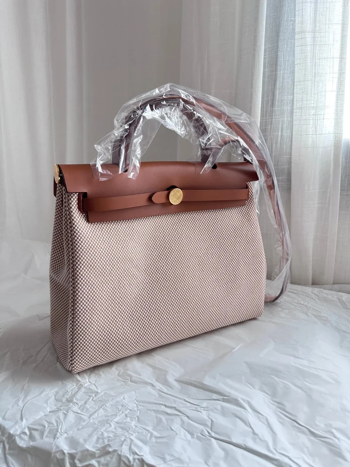 Hermès Herbag 31 Ecru/Beige/Fauve GHW