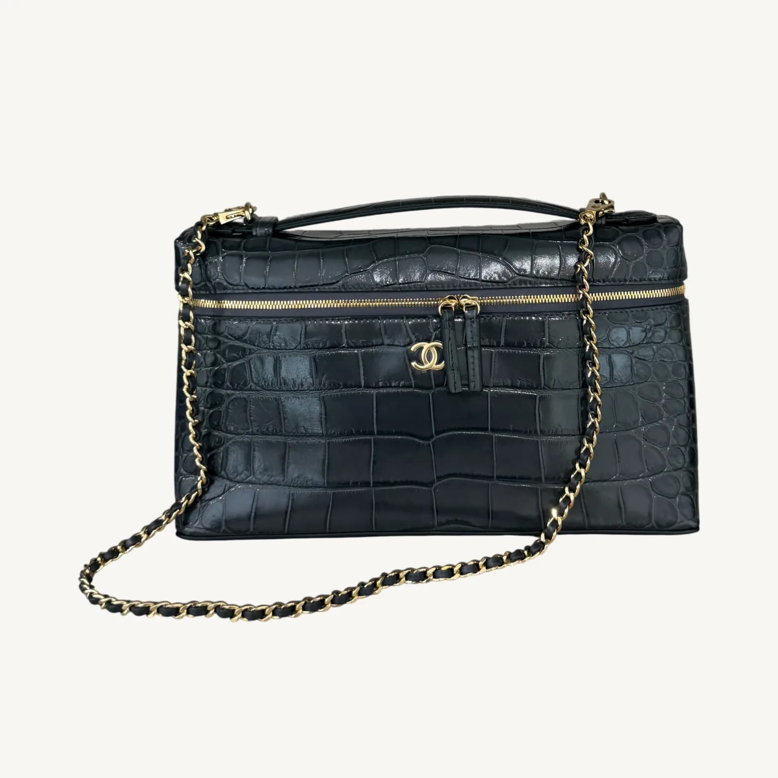 Chanel Large Slim Vanity Dark Grey CPHW