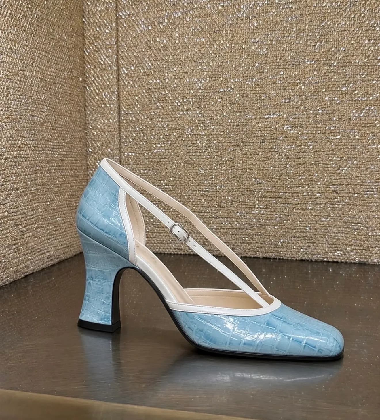 Chanel Chanel Slingback Blue and White