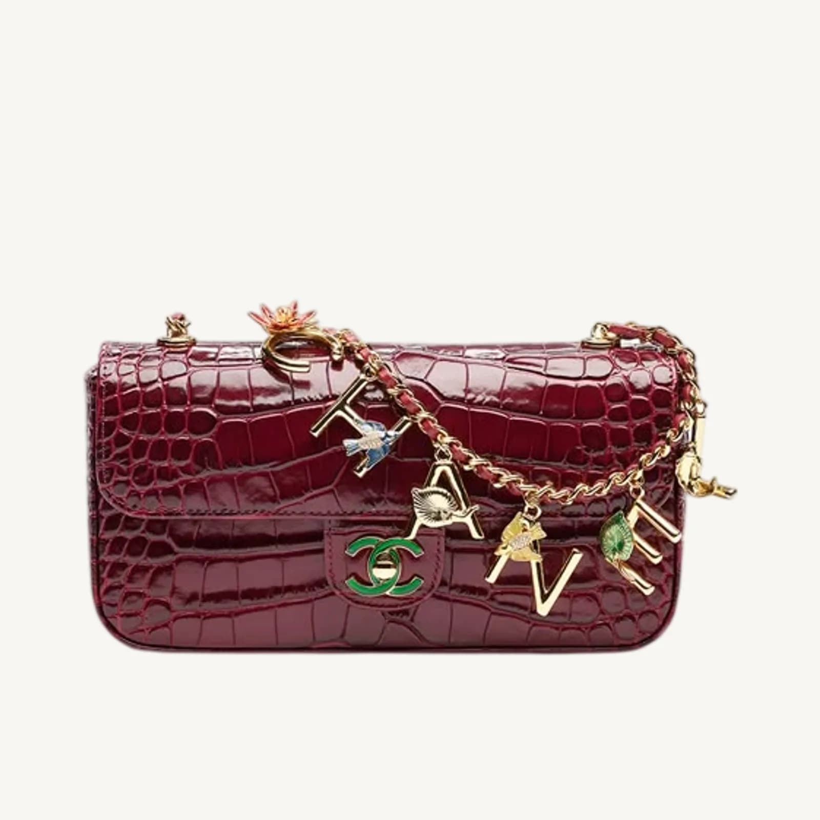 Chanel Small Flap Bag Dark Burgundy