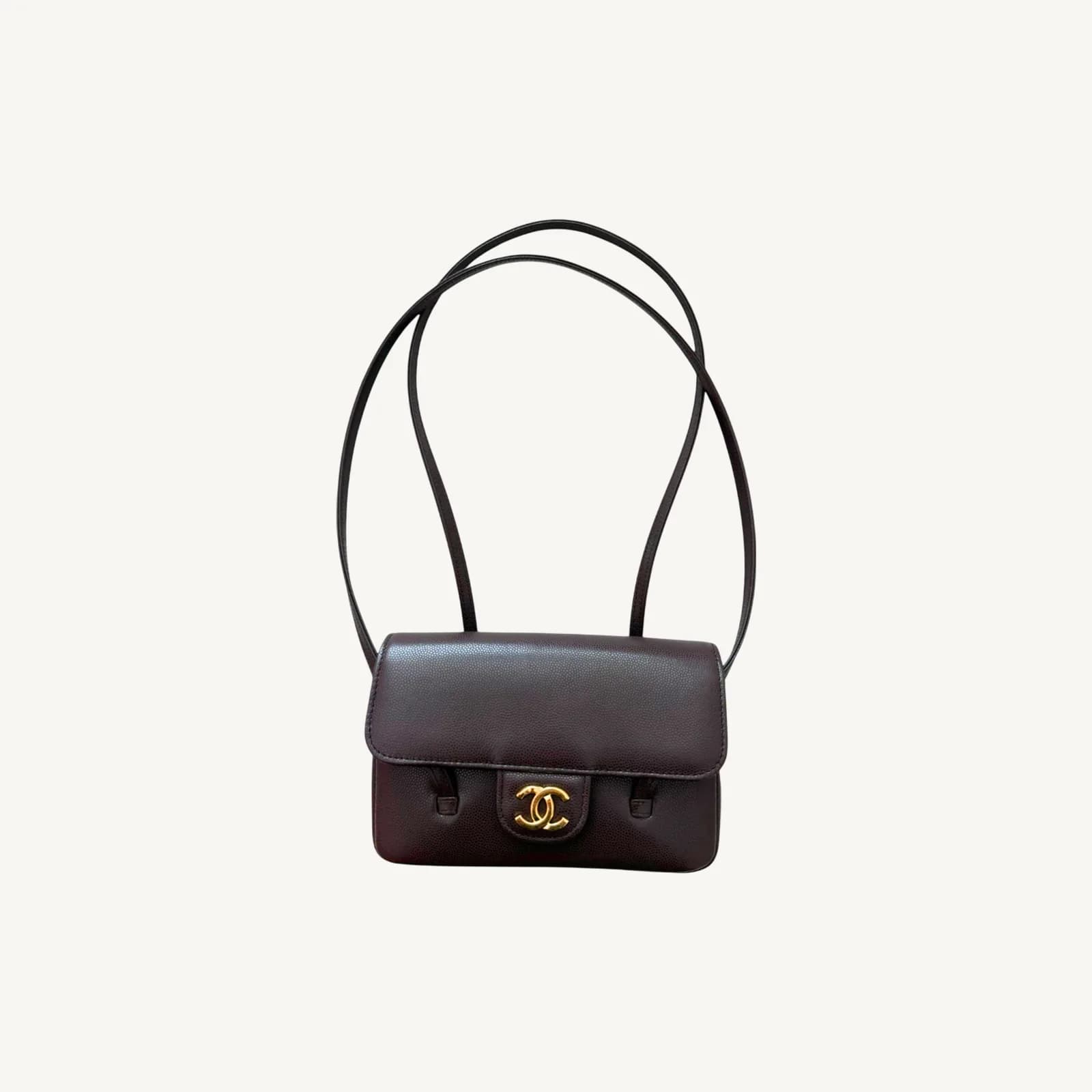 Chanel Chanel Mini Preppy Coco Flap Bag Dark Brown
