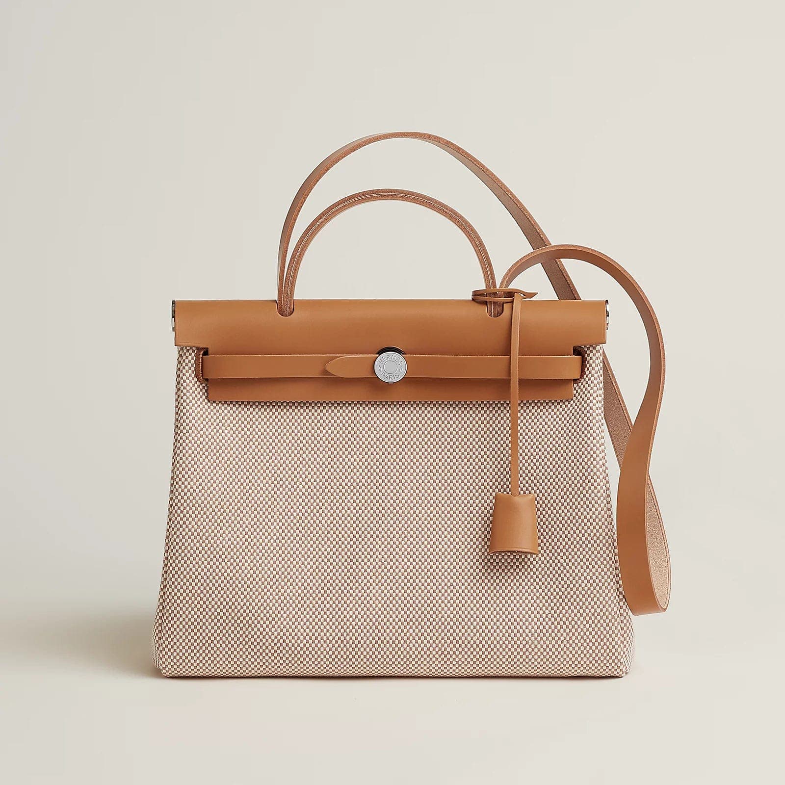 Hermès HERBAG 31 Ecru Beige Naturel Sable PHW