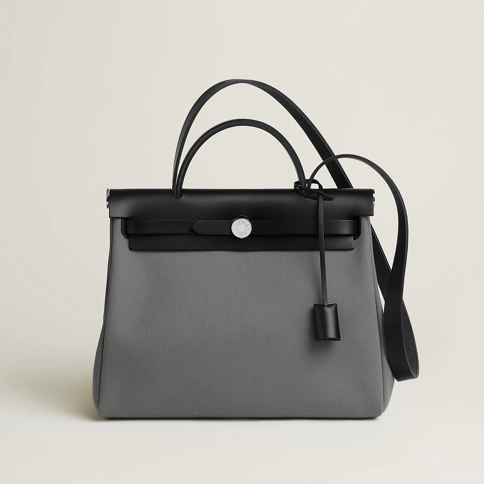 Hermès HERBAG 31 Gris Fumee/Black PHW